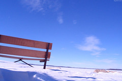 Blue Sky behind Wooden Bench • <a style="font-size:0.8em;" href="http://www.flickr.com/photos/34843984@N07/15546750185/" target="_blank">View on Flickr</a>