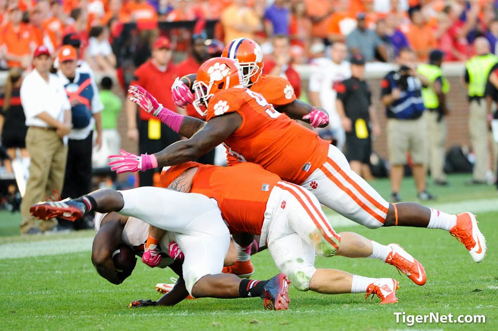 Clemson Football Photo of Ben Boulware and deshaunwilliams and Louisville
