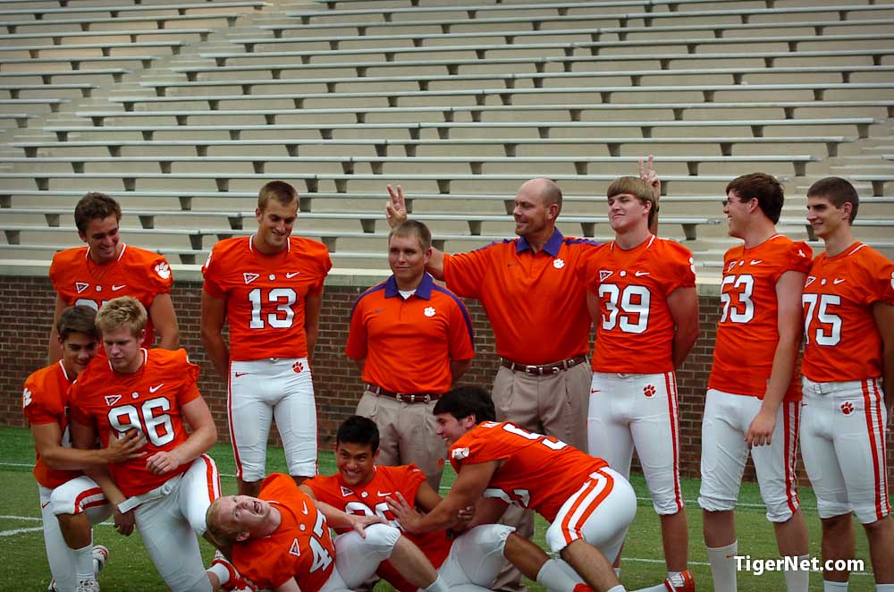 Clemson Football Photo of Ammon Lakip and Chandler Catanzaro and Danny Pearman and photoshoot and teamphotos