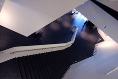 Denver Art Museum's angular stairwell • <a style="font-size:0.8em;" href="http://www.flickr.com/photos/34843984@N07/15358602240/" target="_blank">View on Flickr</a>