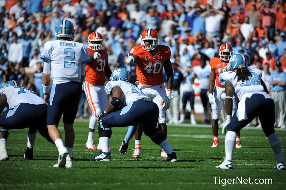 Clemson Football Photo of Andre Branch and North Carolina