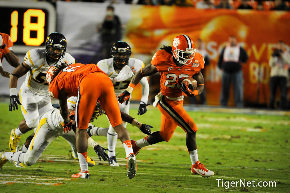 Clemson Football Photo of Andre Ellington and Bowl Game and orangebowl and westvirginia