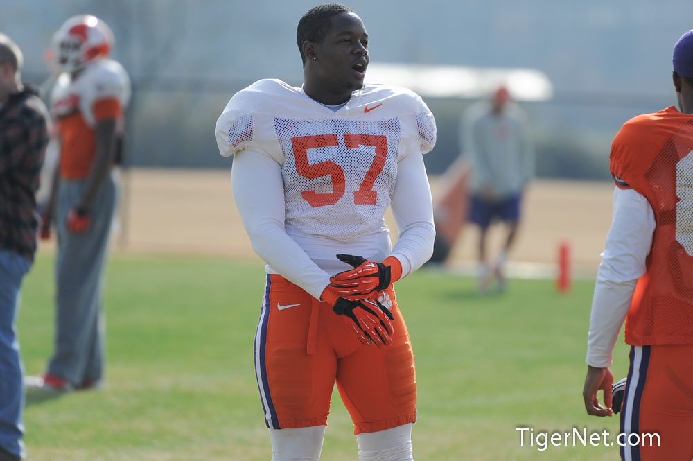 Clemson Football Photo of Bowl Game and Justin Parker and practice