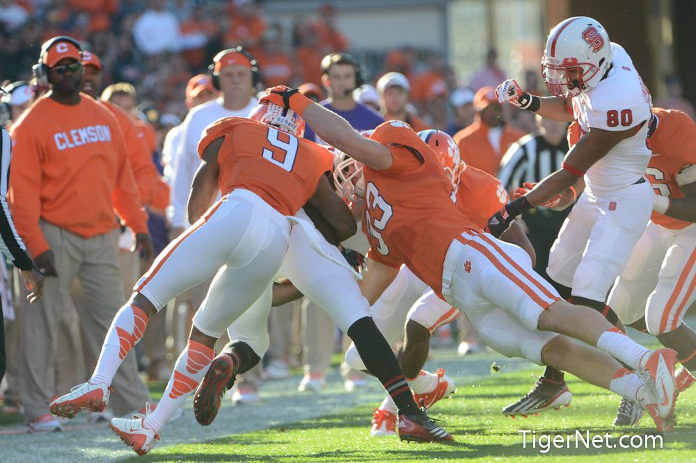 Clemson Football Photo of NC State and Spencer Shuey and Xavier Brewer