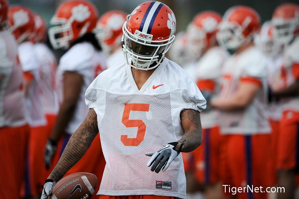 Clemson Football Photo of Mike Bellamy and practice