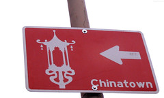 Red Sign pointing the way to Chinatown • <a style="font-size:0.8em;" href="http://www.flickr.com/photos/34843984@N07/15522483026/" target="_blank">View on Flickr</a>