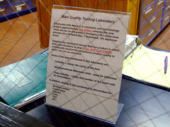Main Quality Testing Laboratory sign • <a style="font-size:0.8em;" href="http://www.flickr.com/photos/34843984@N07/15358502449/" target="_blank">View on Flickr</a>