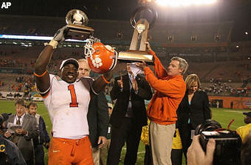 Clemson  Photo of historic and mintaka and Tommy Bowden