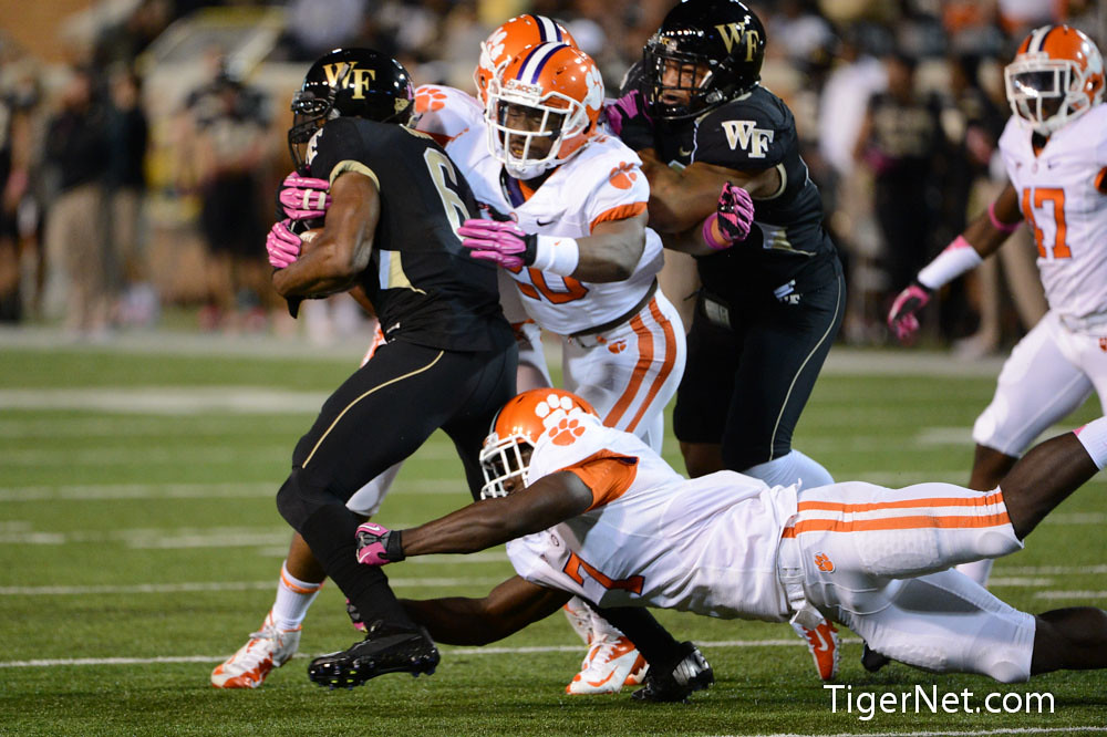 Clemson Football Photo of Lateek Townsend and Tony Steward and Wake Forest