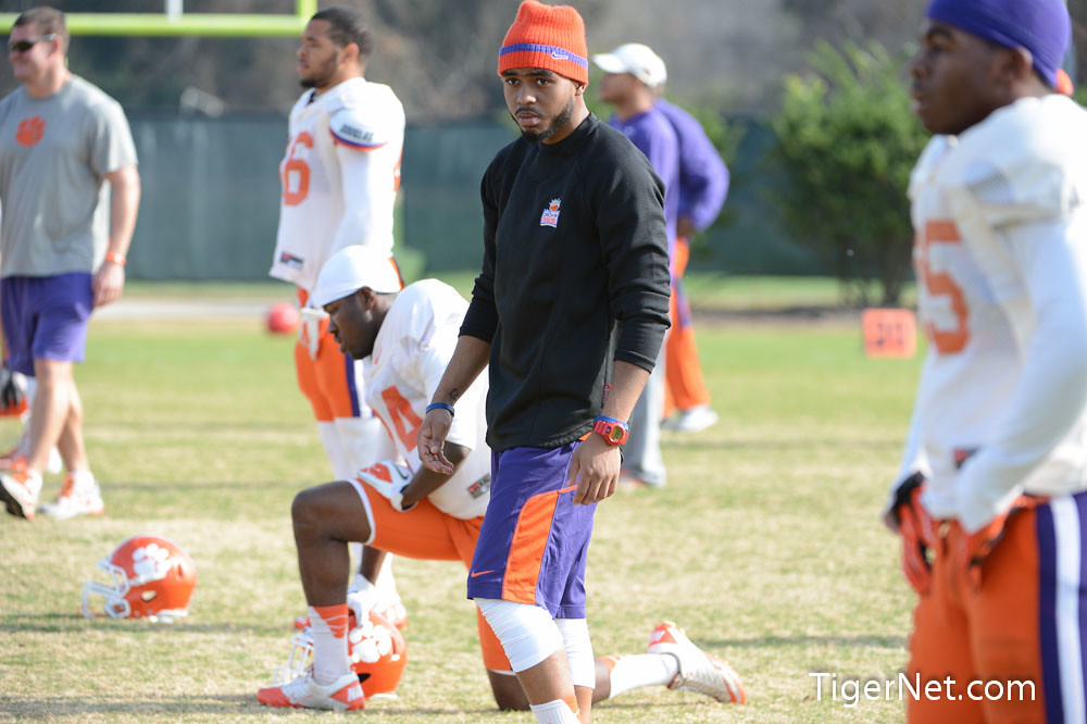 Clemson Football Photo of Bowl Game and Darius Robinson and practice