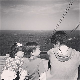 Sibling love...on top of Stone Mountain...