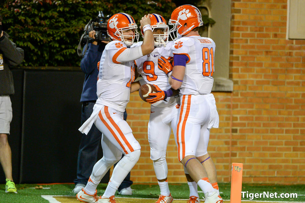 Clemson Football Photo of Cole Stoudt and Stanton Seckinger and Wayne Gallman and Wake Forest