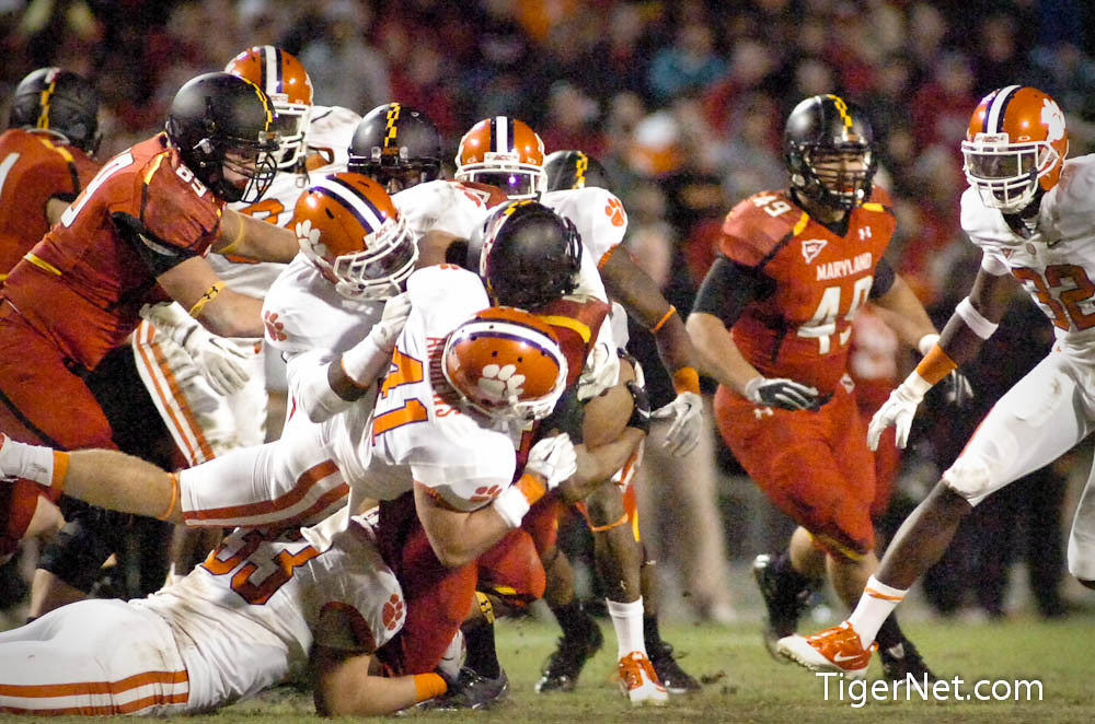 Clemson Football Photo of Daniel Andrews and Maryland