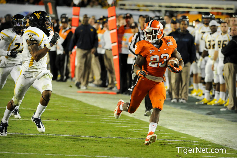 Clemson Football Photo of Andre Ellington and Bowl Game and orangebowl and westvirginia
