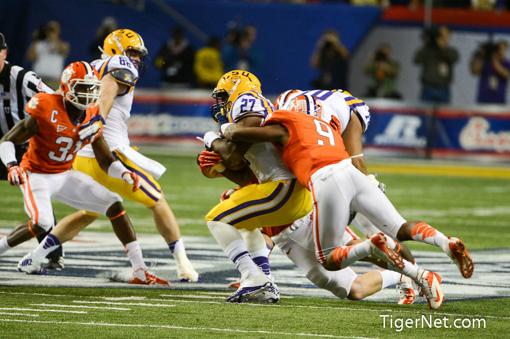 Clemson Football Photo of Bowl Game and lsu and Xavier Brewer