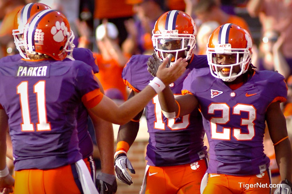 Clemson Football Photo of Andre Ellington and Georgia Tech and Kyle Parker