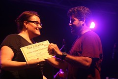 Tab Benoit receives The Courier's Readers Choice Award for Best Festival at the Voice of the Wetlands Festival, Houma, Louisiana, October 10-12, 2014