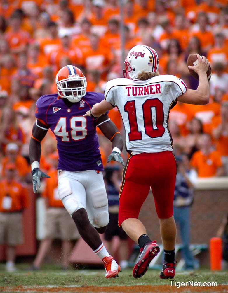 Clemson Football Photo of Jeremy Campbell and Maryland