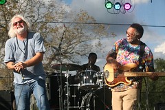 Johnny Sansone and George Porter Jr. at the Voice of the Wetlands Festival, Houma, Louisiana, October 10-12, 2014