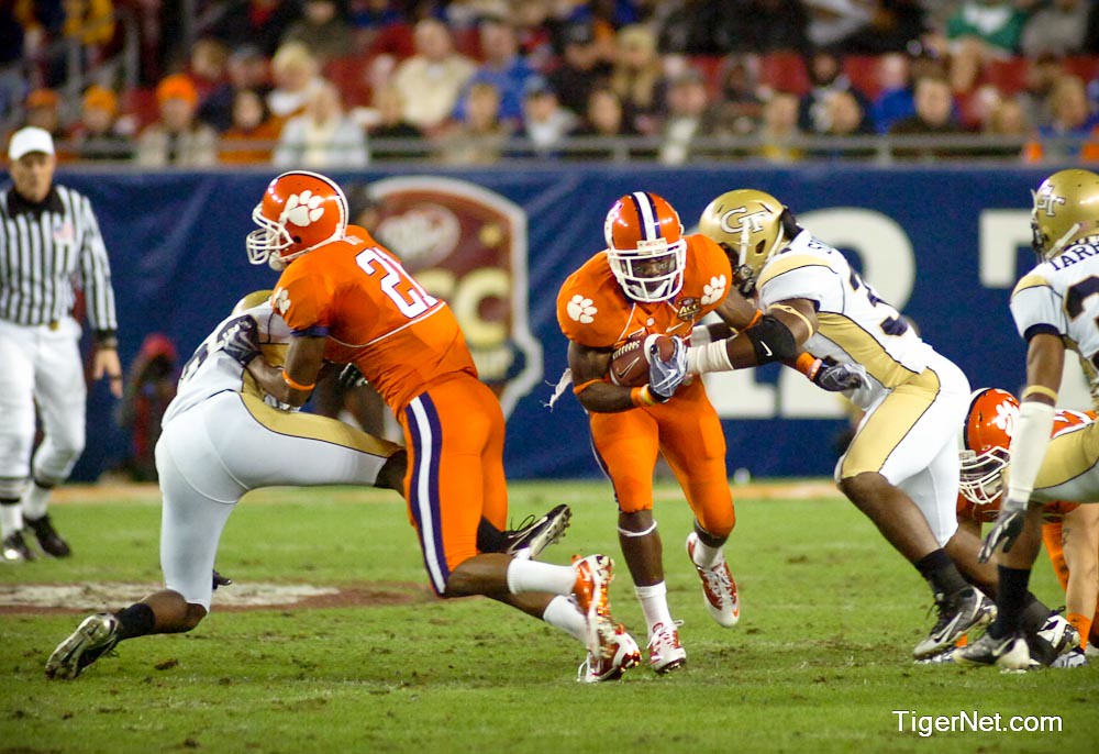 Clemson Football Photo of accchampionship and CJ Spiller and Georgia Tech and Xavier Dye