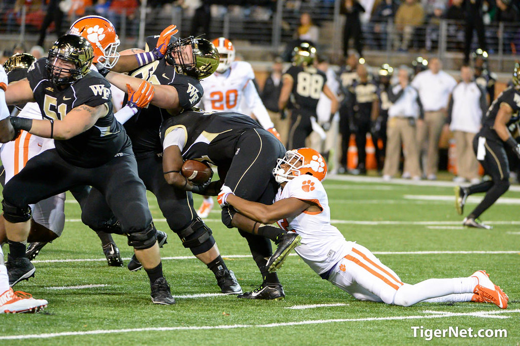 Clemson Football Photo of Korrin Wiggins and Wake Forest