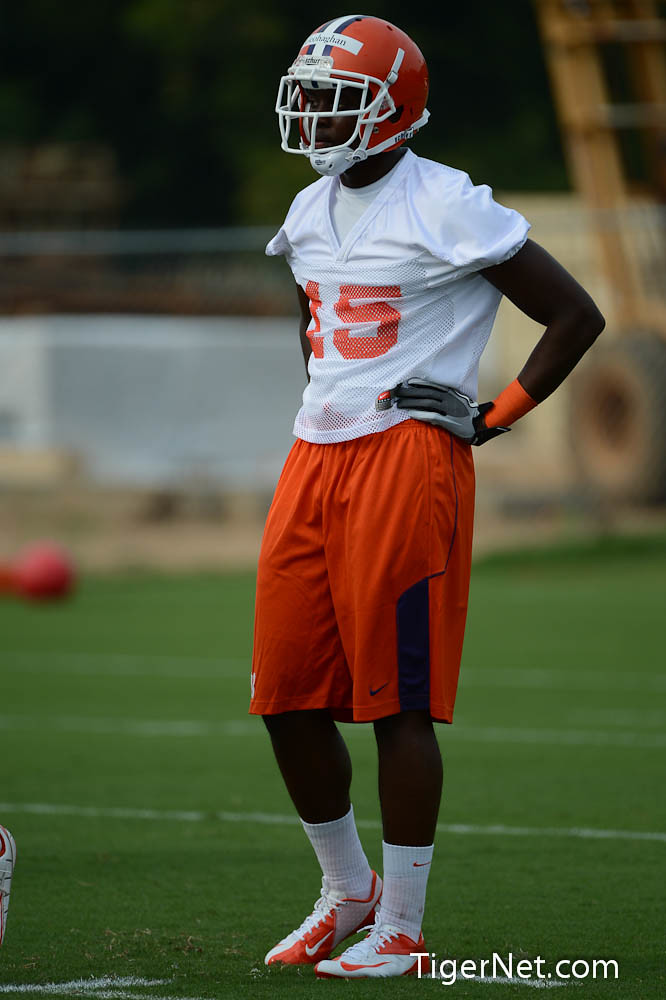 Clemson Football Photo of practice and Ronnie Geohaghan