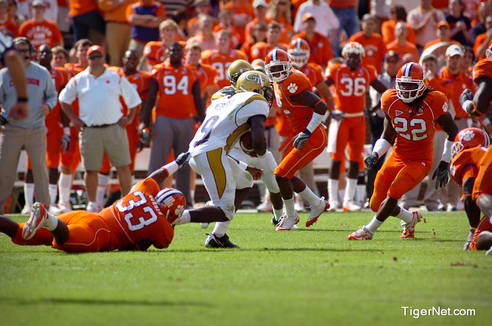 Clemson Football Photo of Georgia Tech and Kavell Conner