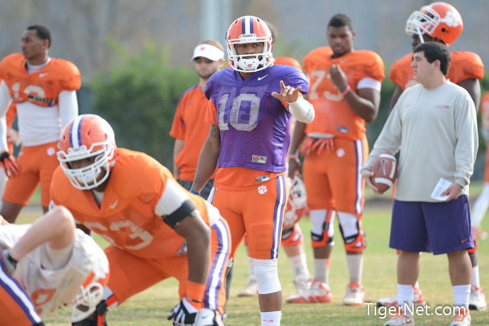 Clemson Football Photo of Bowl Game and practice and Tajh Boyd