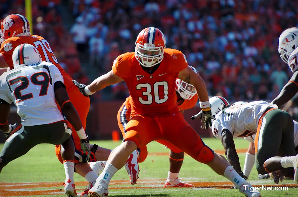 Clemson Football Photo of Chad Diehl and miami