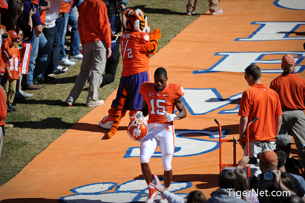 Clemson Football Photo of Coty Sensabaugh and Wake Forest