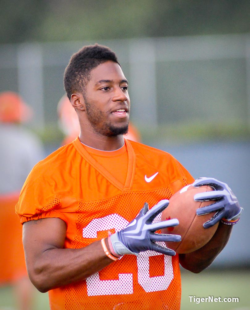 Clemson Football Photo of fallcamp and Marquan Jones and practice