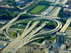 Complex Clover Highway below Sears Tower • <a style="font-size:0.8em;" href="http://www.flickr.com/photos/34843984@N07/15353982727/" target="_blank">View on Flickr</a>