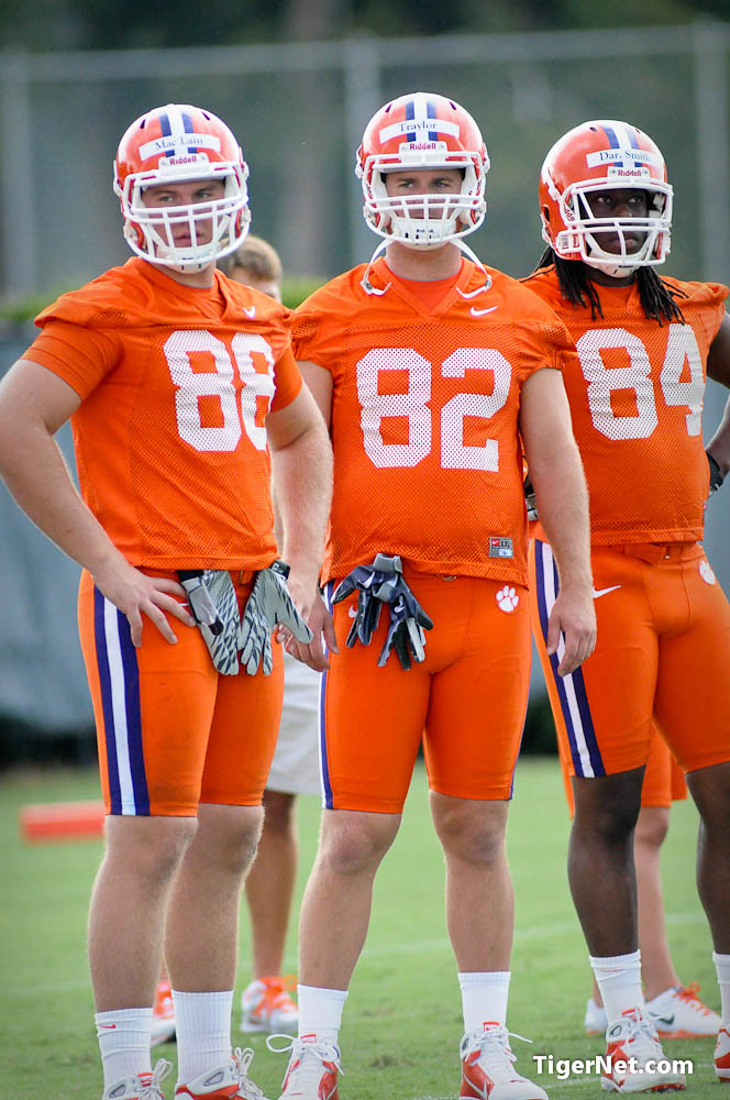 Clemson Football Photo of drewtaylor and Eric MacLain and fallcamp and practice