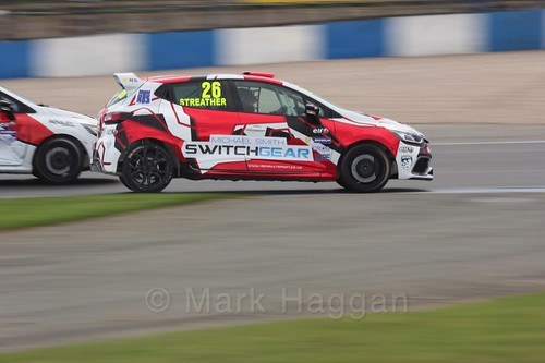 Paul Streather in Renault Clio Cup Race Three at the British Touring Car Championship 2017 at Donington Park