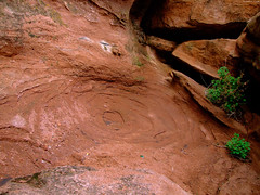 Circular Erosion pattern of Red Sandstone • <a style="font-size:0.8em;" href="http://www.flickr.com/photos/34843984@N07/15357852009/" target="_blank">View on Flickr</a>