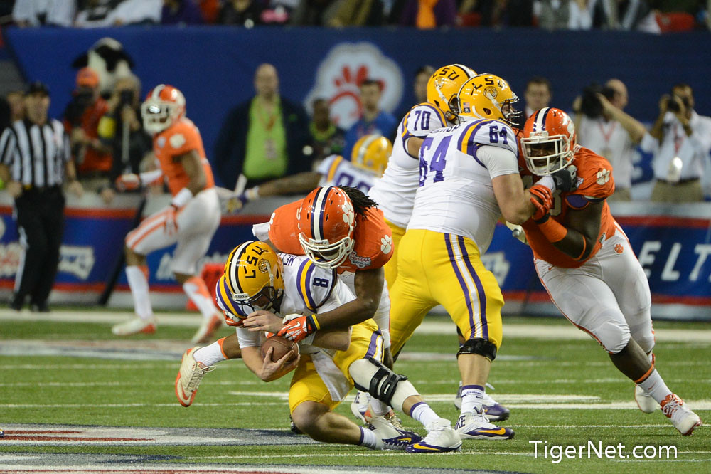 Clemson Football Photo of Bowl Game and lsu and Quandon Christian