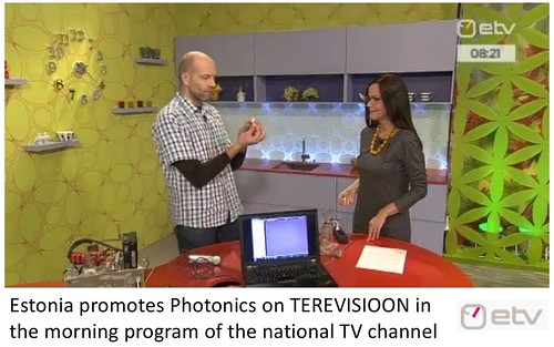 Estonia promotes Photonics on TEREVISIOON in the morning
