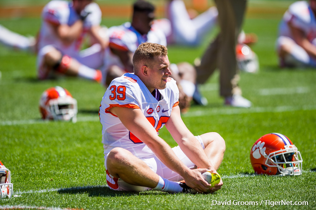 Clemson Football Photo of Christian Groomes and springgame