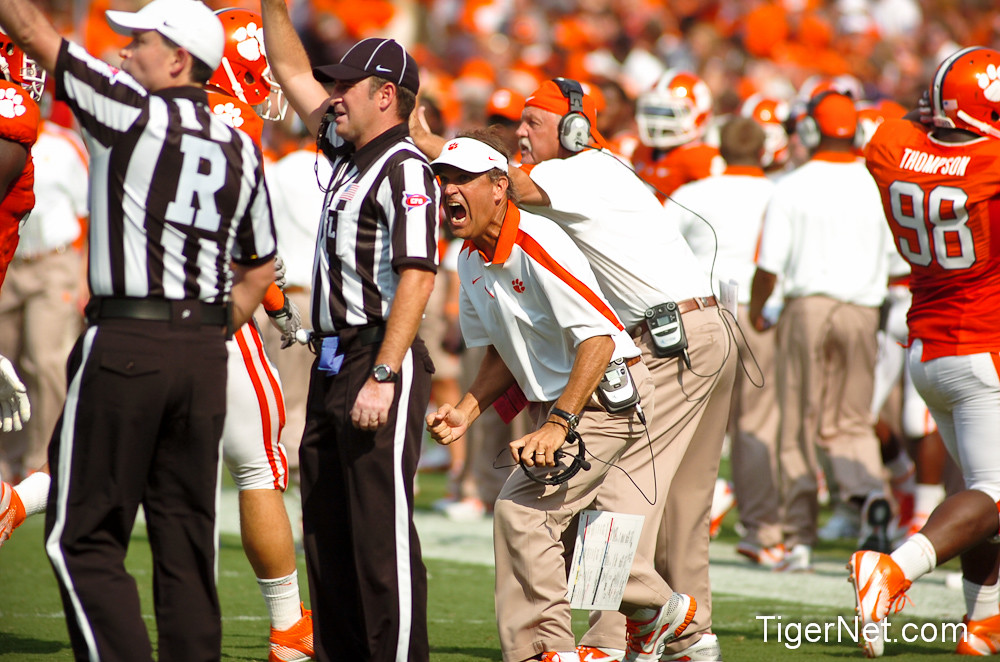 Clemson Football Photo of Kevin Steele and troy