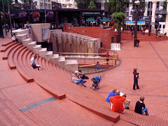 Pioneer Courthouse Square Fountain from afar • <a style="font-size:0.8em;" href="http://www.flickr.com/photos/34843984@N07/15521771576/" target="_blank">View on Flickr</a>