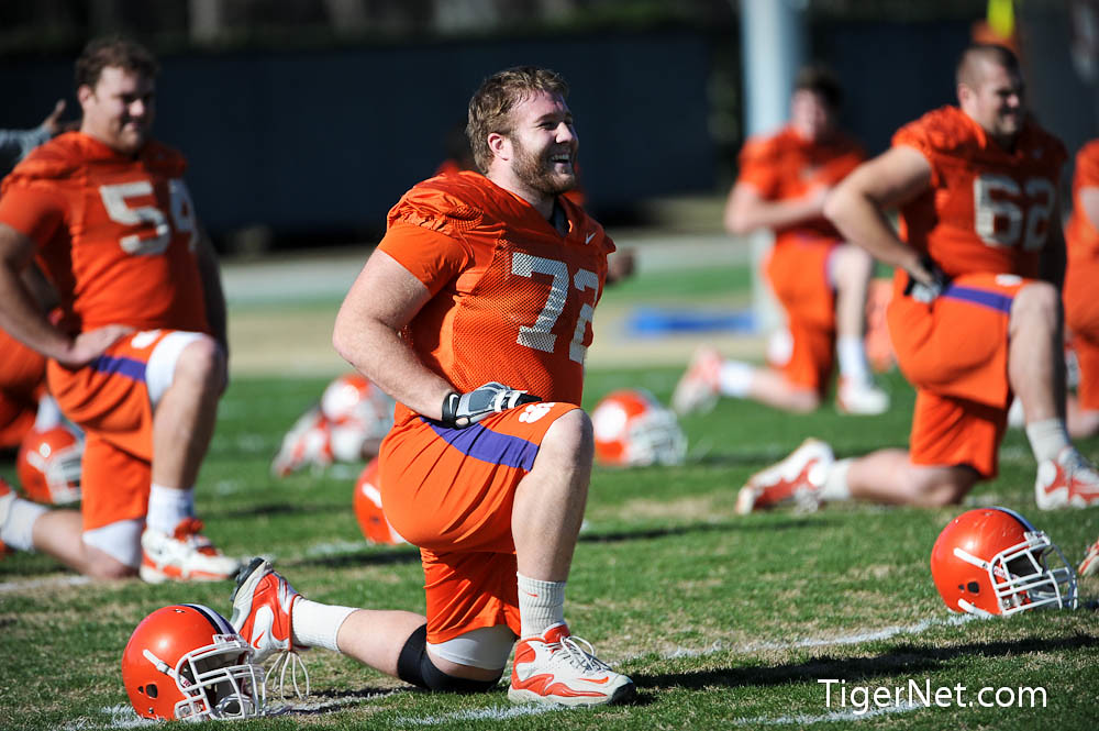 Clemson Football Photo of Bowl Game and Landon Walker and practice