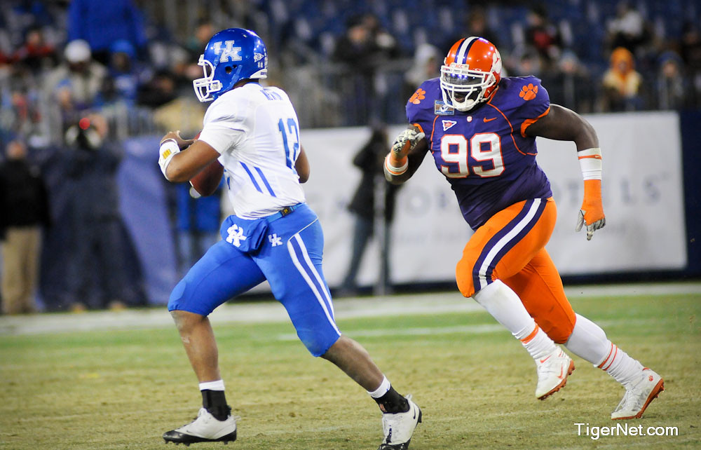 Clemson Football Photo of Bowl Game and Jarvis Jenkins and kentucky