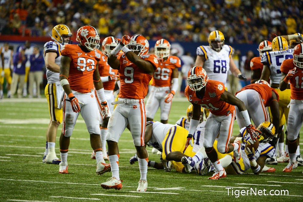 Clemson Football Photo of Bowl Game and lsu and Xavier Brewer